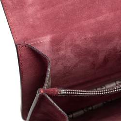 Pre Owned حقيبة كتف غوتشي ديونيسوس سويدي وكانفاس GG سوبريم بيج / أحمر داكن