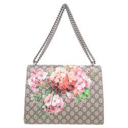 Pre Owned حقيبة كتف غوتشي ديونيسوس سويدي وكانفاس GG سوبريم بيج / أحمر داكن