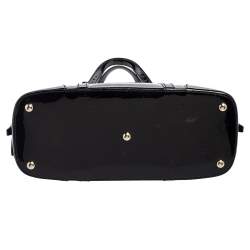 Pre Owned Gucci Black Microguccissima Patent Leather Small Nice Bag