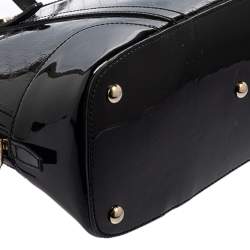 Pre Owned Gucci Black Microguccissima Patent Leather Small Nice Bag