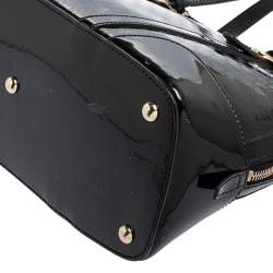 Pre Owned Gucci Black Microguccissima Patent Leather Small Nice Bag