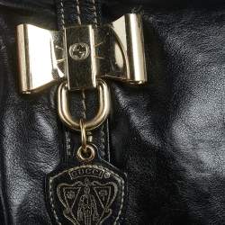 Pre Owned Gucci Black Leather Duchessa Boston Bag