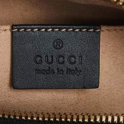 Pre Owned Gucci Black Suede and Patent Leather GG Ophidia Belt Bag