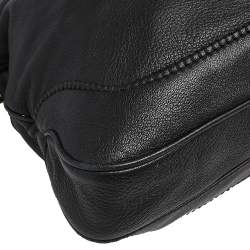 Pre Owned Gucci Black Leather New Jackie Bamboo Hobo