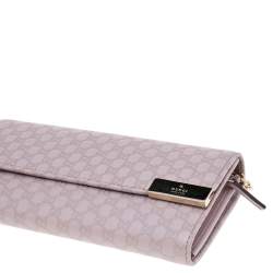 Pre Owned Gucci Lilac Microguccissima Leather Wallet on Chain