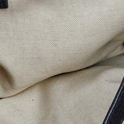 مملوكة مسبقًا حقيبة غوتشي نيو بامبو جلد أسود بشراشيب بيد علوية