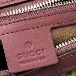 مملوكة مسبقًا Gucci Pink/Beige GG Supreme Canvas Medium Blooms Boston Bag