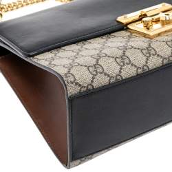 Pre Owned حقيبة كتف غوتشي جلد وكانفاس GG سوبريم ثلاثي اللون متوسطة بقفل