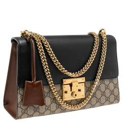 Pre Owned حقيبة كتف غوتشي جلد وكانفاس GG سوبريم ثلاثي اللون متوسطة بقفل