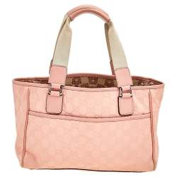 Pre Owned حقيبة يد توتس غوتشي جلد غوتشيسيما وردية