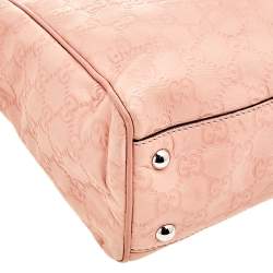 Pre Owned حقيبة يد توتس غوتشي جلد غوتشيسيما وردية