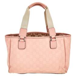 Pre Owned حقيبة يد توتس غوتشي جلد غوتشيسيما وردية