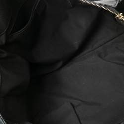 Pre Owned Gucci Black/Navy Blue GG Canvas and Leather D-Ring Tote