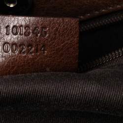 مملوكة مسبقًا حقيبة غوتشي باغيت جلد وكانفاس جي جي بيج/بني  