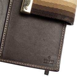 Gucci Beige GG Supreme Canvas Vintage Web Continental Wallet
