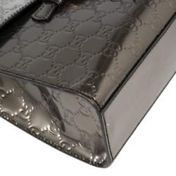 مملوكة مسبقًا Gucci Metallic Guccissima Patent Leather Medium Emily Chain Shoulder Bag