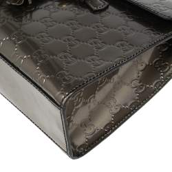 مملوكة مسبقًا Gucci Metallic Guccissima Patent Leather Medium Emily Chain Shoulder Bag