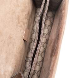 Pre Owned Gucci Beige GG Supreme Canvas and Suede Small Dionysus Shoulder Bag