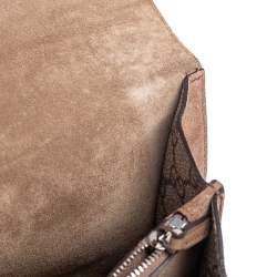 Pre Owned Gucci Beige GG Supreme Canvas and Suede Small Dionysus Shoulder Bag