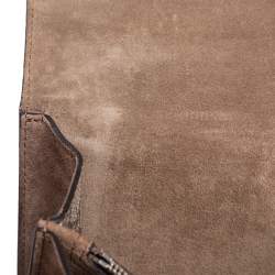 Pre Owned Gucci Beige GG Supreme Canvas and Suede Small Dionysus Shoulder Bag