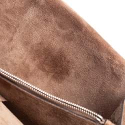 Pre Owned Gucci Beige GG Supreme Canvas and Suede Small Dionysus Shoulder Bag