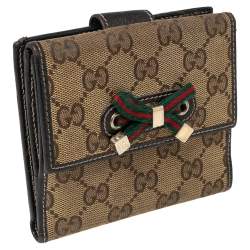 Gucci GG Canvas And Leather Princy Compact Wallet