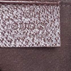 Pre Owned Gucci Beige/Brown GG Canvas Medium Web Messenger Bag