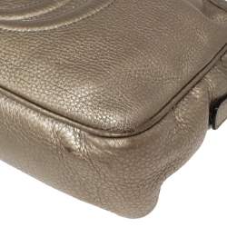 Gucci Metallic Gold Leather Medium Soho Chain Shoulder Bag