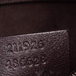 Pre Owned Gucci Beige/Ebony GG Crystal Coated Canvas Hobo