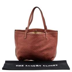 Gucci Rust Microguccissima Leather Bree Tote