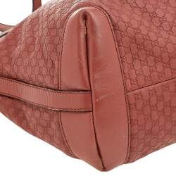 Gucci Rust Microguccissima Leather Bree Tote