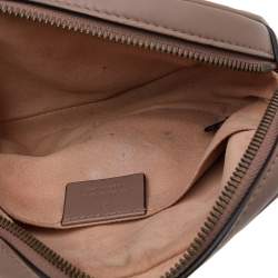 Pre Owned Gucci Beige Matelasse Leather GG Marmont Belt Bag 