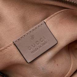 Pre Owned Gucci Beige Matelasse Leather GG Marmont Belt Bag 