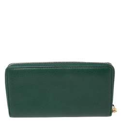مملوكة مسبقًا محفظة غوتشي سحاب محيط زوهو جلد أخضر