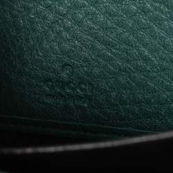 مملوكة مسبقًا محفظة غوتشي سحاب محيط زوهو جلد أخضر