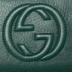 مملوكة مسبقًا محفظة غوتشي سحاب محيط زوهو جلد أخضر