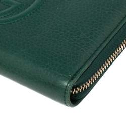 مملوكة مسبقًا محفظة غوتشي سحاب محيط زوهو جلد أخضر