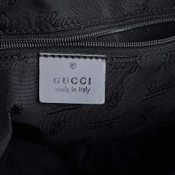 مملوكة مسبقًا حقيبة يد توتس غوتشي جلد لامع وكانفاس GG أسود