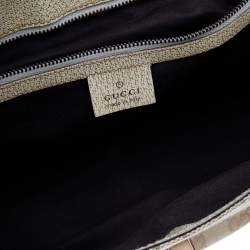 Pre Owned Gucci Beige/Cream GG Canvas And Leather Turnlock Shoulder Bag