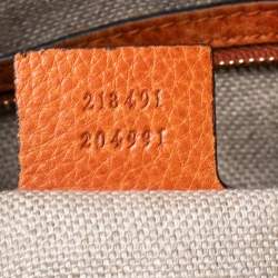 Pre Owned Gucci Burnt Orange Leather Large Bamboo New Jackie Hobo