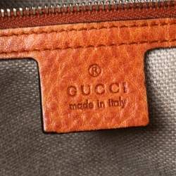 Pre Owned Gucci Burnt Orange Leather Large Bamboo New Jackie Hobo