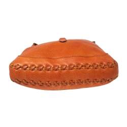 Pre Owned Gucci Burnt Orange Leather Large Bamboo New Jackie Hobo