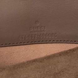 Pre Owned Gucci Beige GG Supreme Canvas and Suede Super Mini Dionysus Shoulder Bag