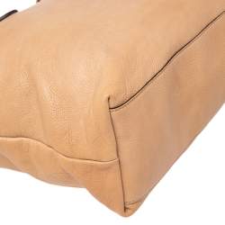 مملوكة مسبقًا حقيبة يد توتس غوتشي شوبر جلد بيج يد بامبو متوسطة 