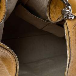 Pre Owned Gucci Mustard Leather Large Icon Bit Hobo
