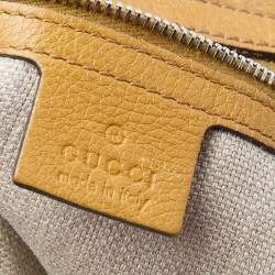 Pre Owned Gucci Mustard Leather Large Icon Bit Hobo