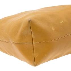Pre Owned Gucci Mustard Leather Large Icon Bit Hobo