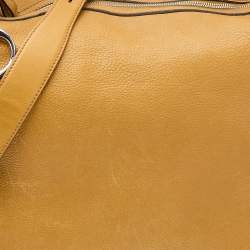 Pre Owned Gucci Mustard Leather Large Icon Bit Hobo
