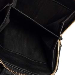 Pre Owned Gucci Black Microguccissima Leather Compact Wallet
