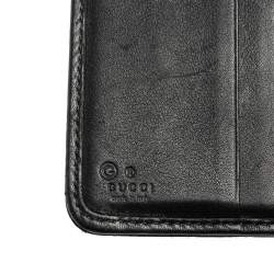 Pre Owned Gucci Black Microguccissima Leather Compact Wallet